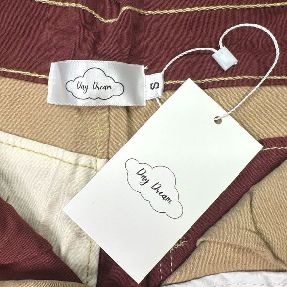 Day Dream Brown Patchwork Denim Pants - Size Small - Picture 6 of 7